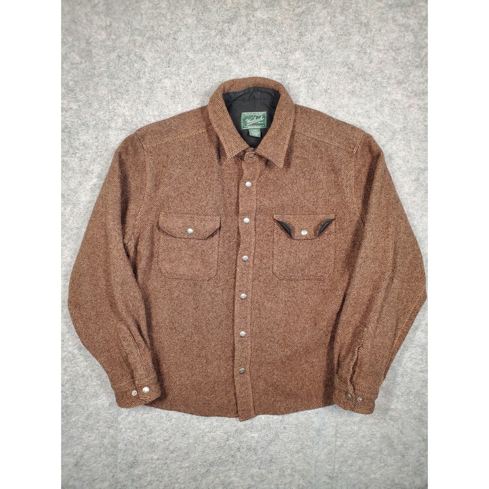 Woolrich Men's Herringbone Wool Chore Hunting Jacket Farm Size XL Flaw